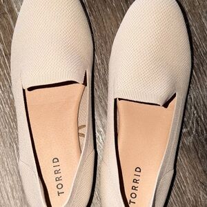Torrid Cream Textured Loafers